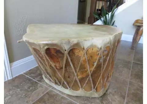 Native American Drum Table for Sale